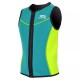 Παιδικό γιλέκο νεοπρενίου 2mm αμάνικο με φερμουάρ Teal/Lime - Aropec (surf2710)