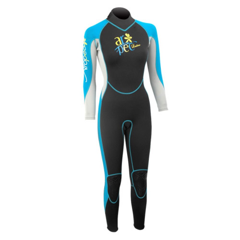 Στολή νεοπρενίου 2,5mm ολόσωμη γυναικεία μαύρη-γαλάζια Aropec (surf475)