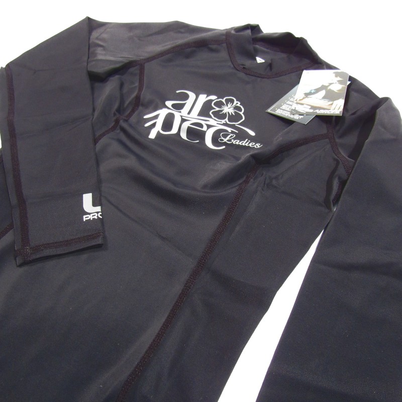 UV αντηλιακή λύκρα με μακρύ μανίκι Γυναικεία Στενή εφαρμογή Μαύρη - Aropec (surf03022-51W-ΒΚ)