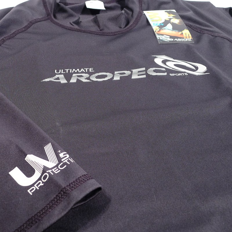 UV αντηλιακή λύκρα με μακρύ μανίκι Ανδρική Στενή εφαρμογή Μαύρη - Aropec (surf03022-51M-BK)