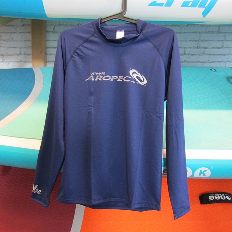 UV αντηλιακή λύκρα με μακρύ μανίκι Ανδρική Στενή εφαρμογή Σκούρο μπλε - Aropec (surf03022-51M-NV)