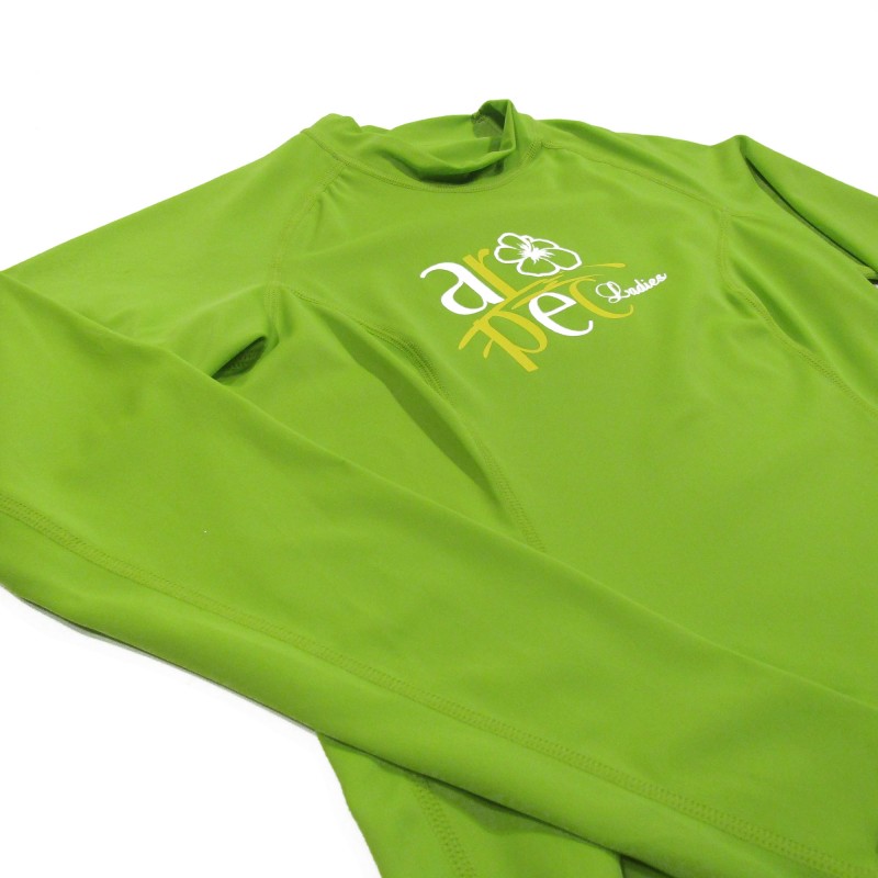 UV αντηλιακή λύκρα με μακρύ μανίκι Γυναικεία Στενή εφαρμογή Lime - Aropec (surf03022-51W-LIME)